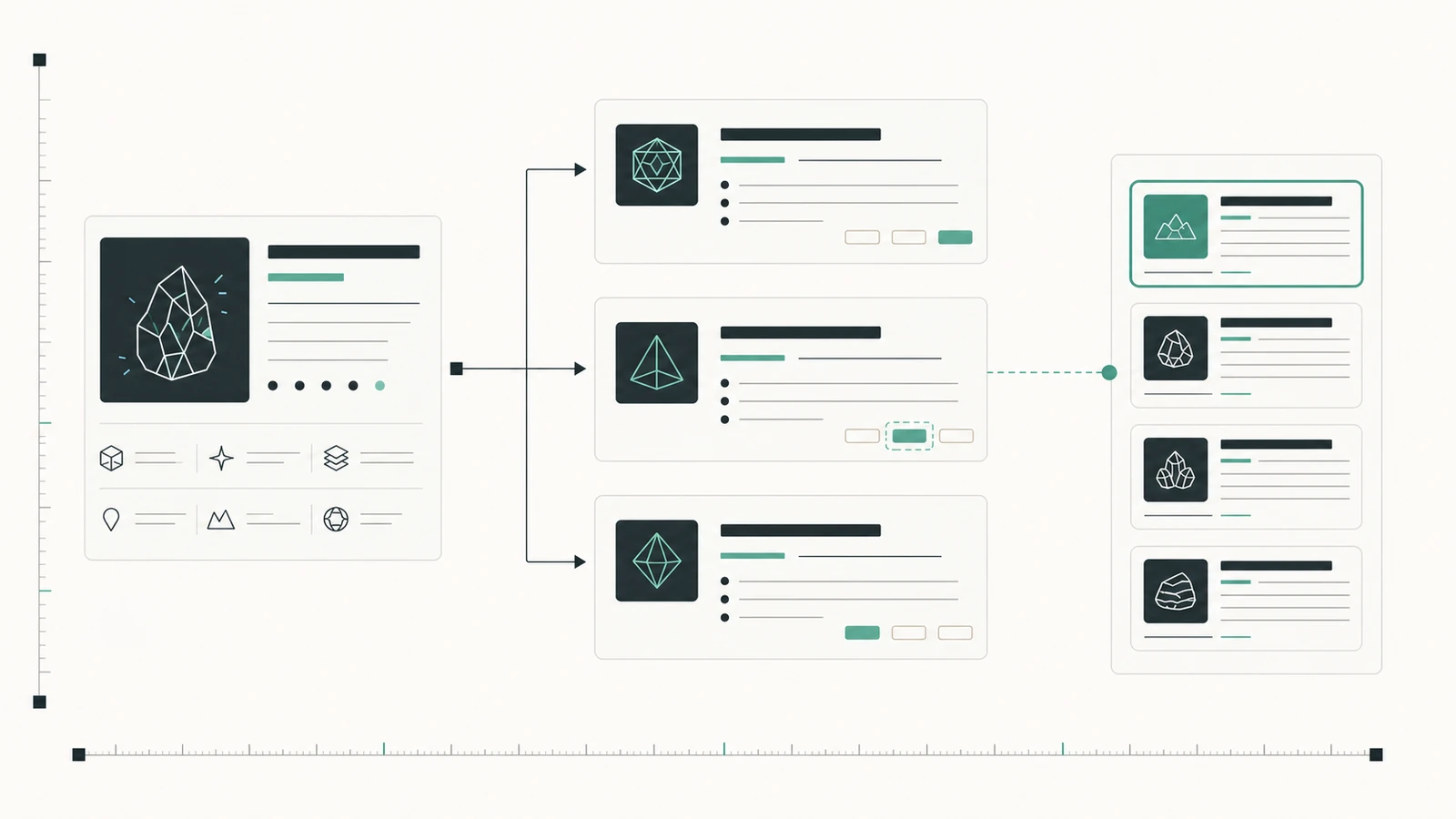 Diagram of a medical organization being supported by sources inside generated answers