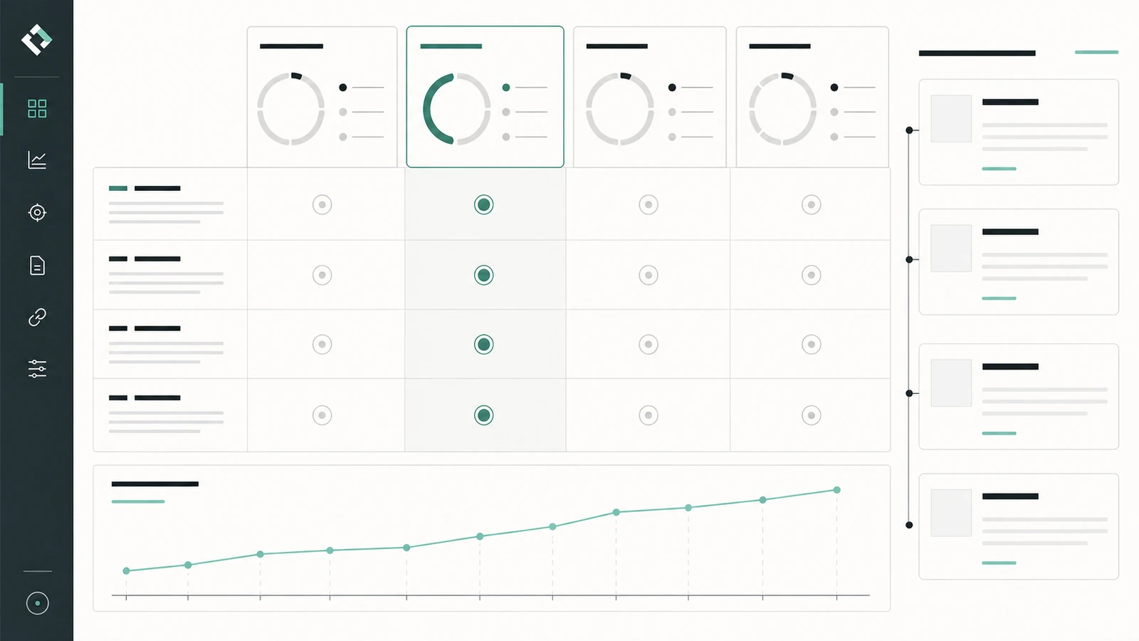 Illustration of an agency dashboard measuring brand citations across AI assistants